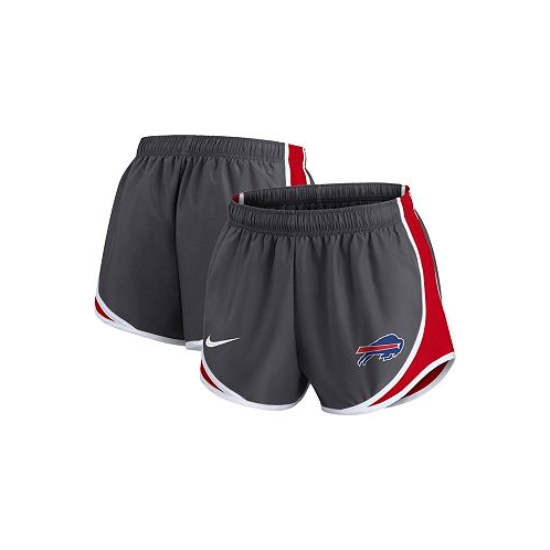 Nike Womens Charcoal Buffalo Bills Plus Size Logo Performance Tempo Shorts