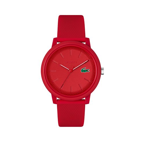 Lacoste Mens L.12.12 Red Silicone Strap Watch 42mm