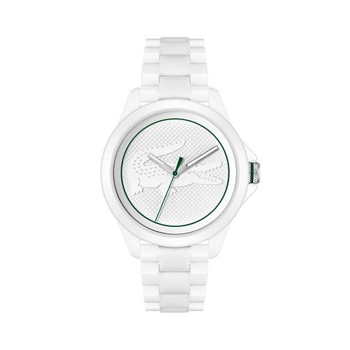 Lacoste Mens Le Croc White Ceramic Bracelet Watch 44mm