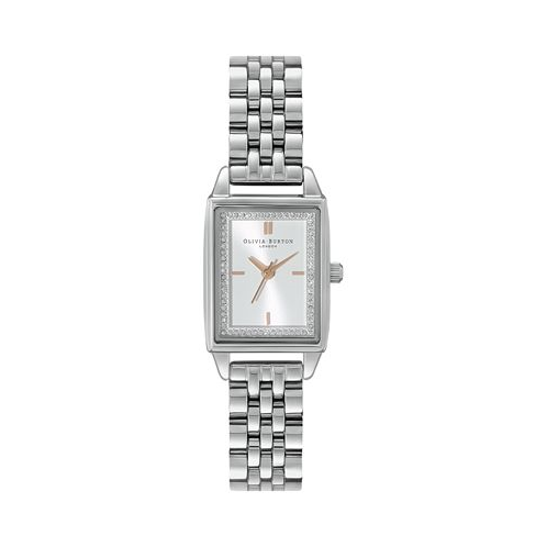 Olivia Burton Womens Quartz Silver-Tone Stainless Steel Bracelet Watch 25.5mm x 20.5mm