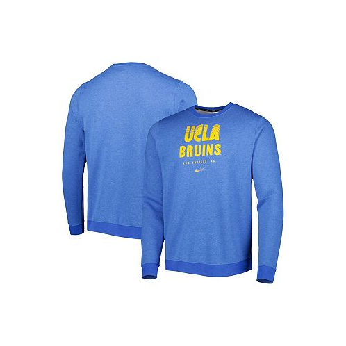 Nike Mens Blue UCLA Bruins Vault Stack Club Fleece Pullover Sweatshirt