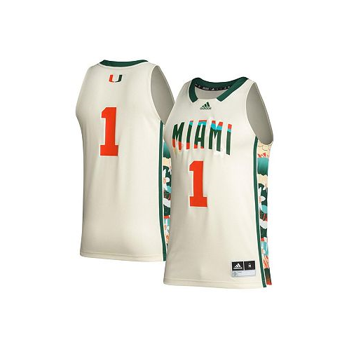 Adidas Mens #1 Khaki Miami Hurricanes Honoring Black Excellence Basketball Jersey