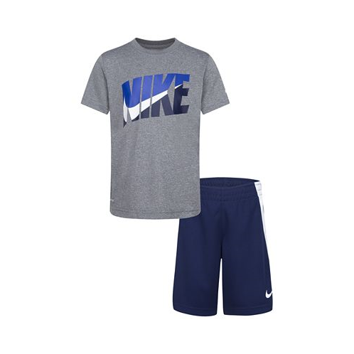 Nike Little Boys Tri-Color T-shirt and Shorts Set