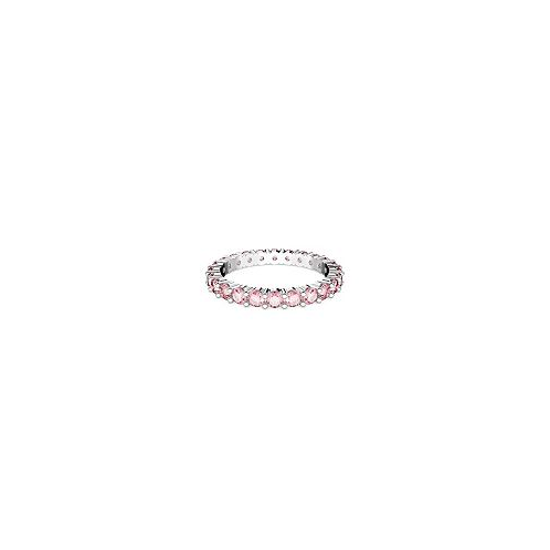 Swarovski Crystal Round Cut Pink Matrix Ring
