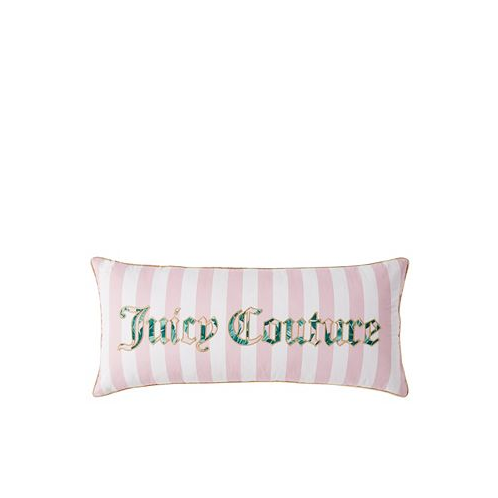 Juicy Couture Silver-Tone Rhinestone Decorative Pillow 16 x 36