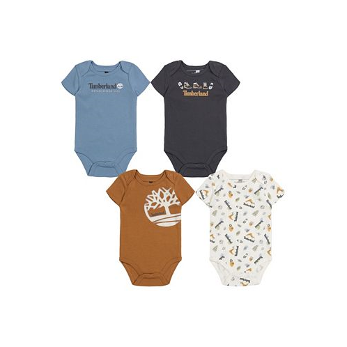 Timberland Baby Boys Short sleeve Bodysuits Pack of 4