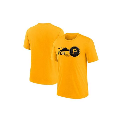 Nike Mens Gold Pittsburgh Pirates 2023 City Connect Tri-Blend T-shirt