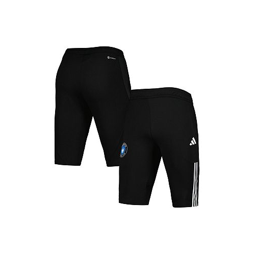 Adidas Mens Black Charlotte FC 2023 On-Field Training AEROREADY Half Pants