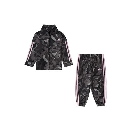 Adidas Baby Girls Tricot Full Zip Jacket and Joggers 2 Piece Set