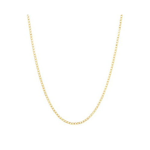 Italian Gold Polished 20 Curb Chain in Solid 10K Yellow Gold