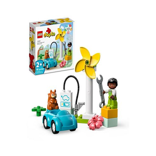 LEGO DUPLO Town 10985 Wind Turbine and Electric Car Toy STEM Building Set