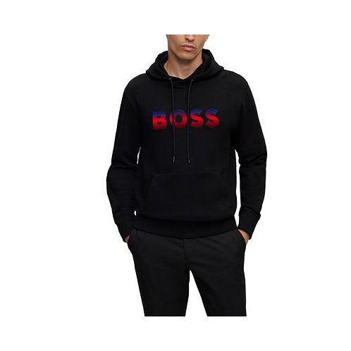 Hugo Boss Mens Degrade Logo Regular-Fit Hoodie