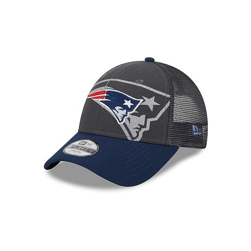 New Era Big Boys and Girls Graphite New England Patriots Reflect 9FORTY Adjustable Hat