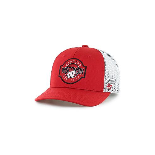 47 Brand Big Boys and Girls Red Wisconsin Badgers Scramble Trucker Adjustable Hat