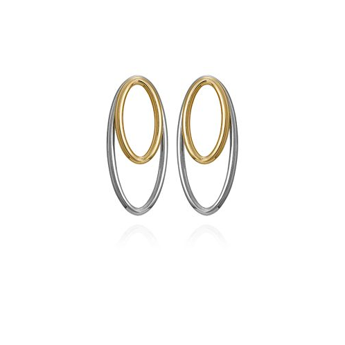 Vince Camuto Two-Tone Double Oval Hoop Earrings