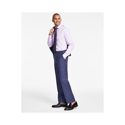 Michael Kors Mens Classic-Fit Wool-Blend Stretch Solid Suit Pants