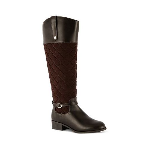 Karen Scott Stancee Quilted Buckled Riding Boots Created for Macys