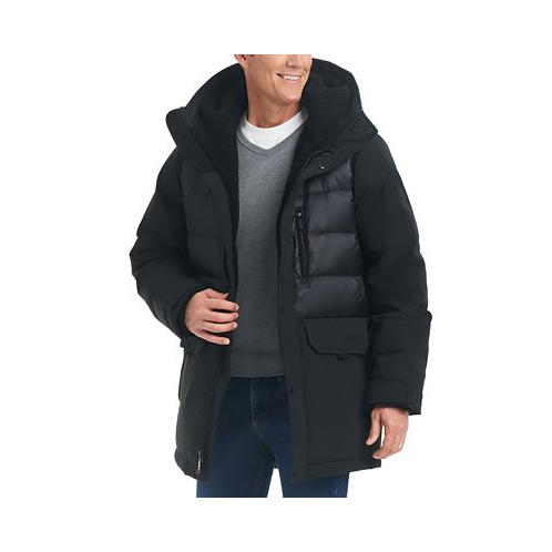 Vince Camuto Mens Quilted Hooded Puffer Parka