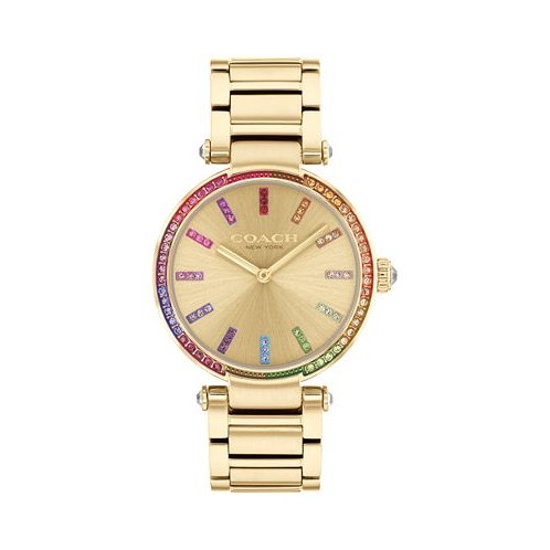 COACH Womens Cary Gold-Tone Stainless Steel Bracelet Watch 34mm