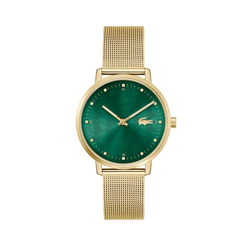 Lacoste Womens Crocorigin Quartz Gold-Tone Stainless Steel Bracelet Watch 35mm