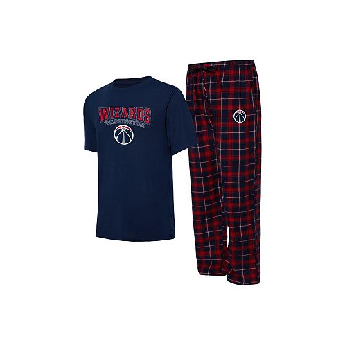 College Concepts Mens Navy Red Washington Wizards Arctic T-shirt and Pajama Pants Sleep Set