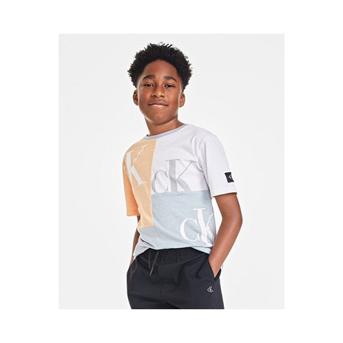 Calvin Klein Big Boys Block Party Short-Sleeve Cotton Graphic T-Shirt