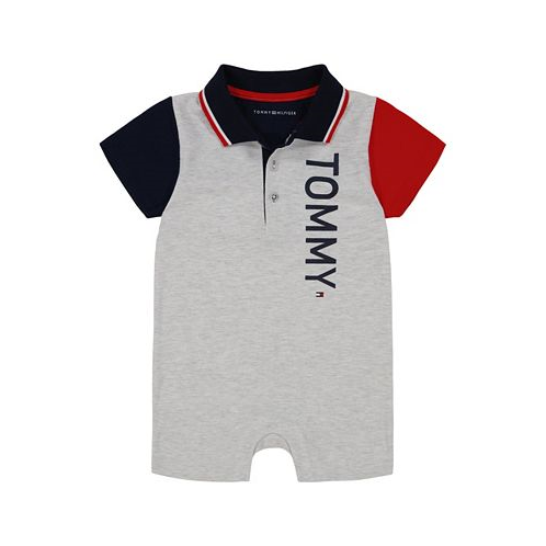 Tommy Hilfiger Baby Boys Colorblock Pique Knit Polo Romper