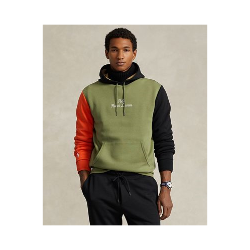 Polo Ralph Lauren Mens Color-Blocked Logo Double-Knit Hoodie