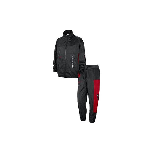 Nike Mens Black Chicago Bulls 2023/24 City Edition Courtside Starting Five Full-Zip Jacket and Pants Set