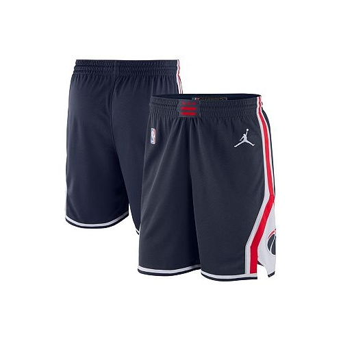 Jordan Mens Navy 2019/20 Washington Wizards Icon Edition Swingman Shorts