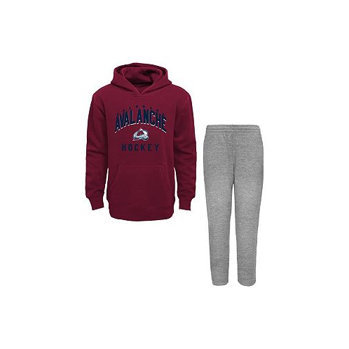 Outerstuff Toddler Boys Garnet Heather Gray Colorado Avalanche Play by Play Pullover Hoodie and Pants Set