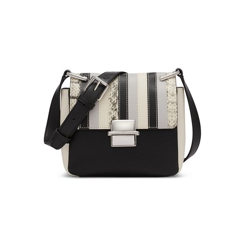 Calvin Klein Clove Mixed Material Push-Lock Crossbody with Adjustable Strap