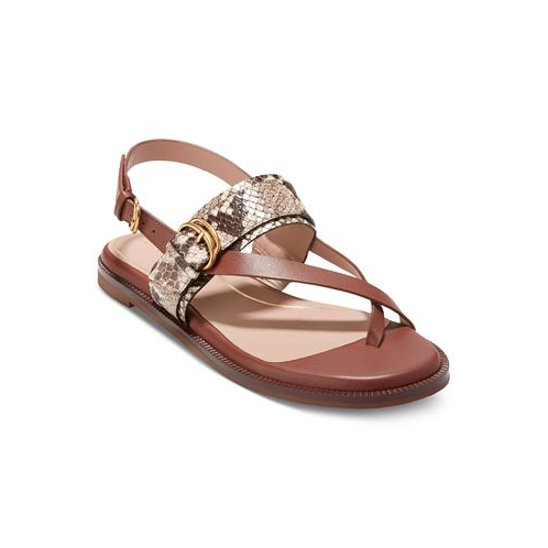Cole Haan Womens Anica Lux Buckle Flat Sandals