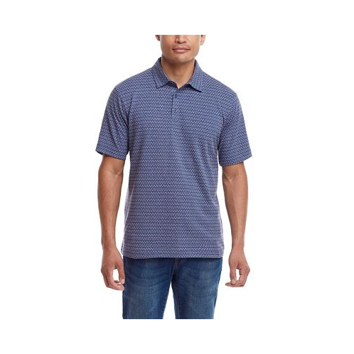 Weatherproof Vintage Mens Short Sleeve Jacquard Polo Shirt