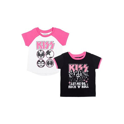 KISS Rock Band Girls 2 Pack Graphic Short Sleeve T-Shirt Child