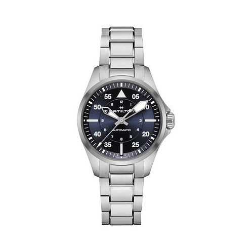 Hamilton Womens Swiss Automatic Khaki Aviation Stainless Steel Bracelet Watch 36mm