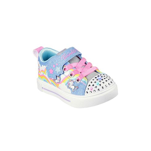 Skechers Toddler Girls Twinkle Toes - Twinkle Sparks - Unicorn Adjustable Strap Light-Up Casual Sneakers from Finish Line