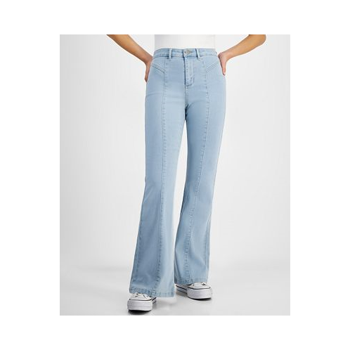 Dollhouse Juniors High-Rise Wide-Leg Seamed Jeans