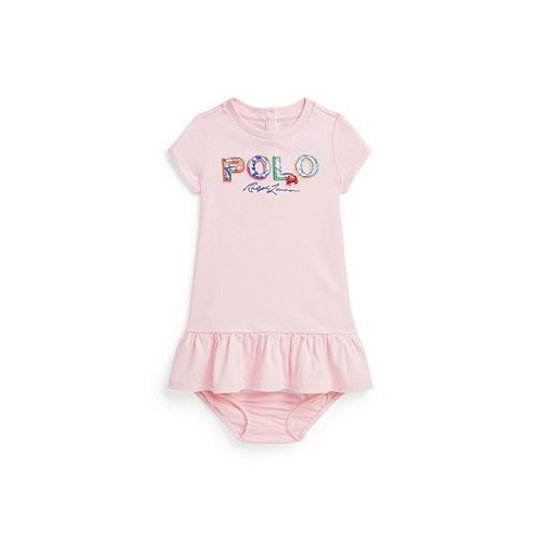 Polo Ralph Lauren Baby Girls Tropical-Logo Cotton T Shirt Dress