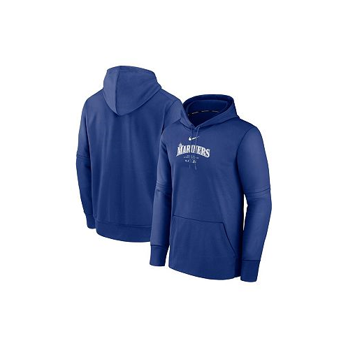 Nike Mens Royal Seattle Mariners Authentic Collection Practice Performance Pullover Hoodie