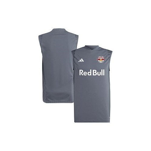 Adidas Mens Gray New York Red Bulls 2024 Sleeveless Training Jersey