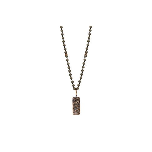 Karma and Luck Mens Breath of Fire - Matte Pyrite Dragon Pendant Necklace