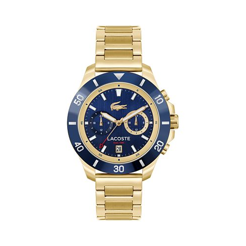 Lacoste Mens Toranga Gold-Tone Stainless Steel Bracelet Watch 44mm