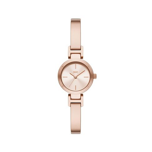 DKNY Womens Ellington Two-Hand Rose Gold-Tone Alloy Watch 24mm