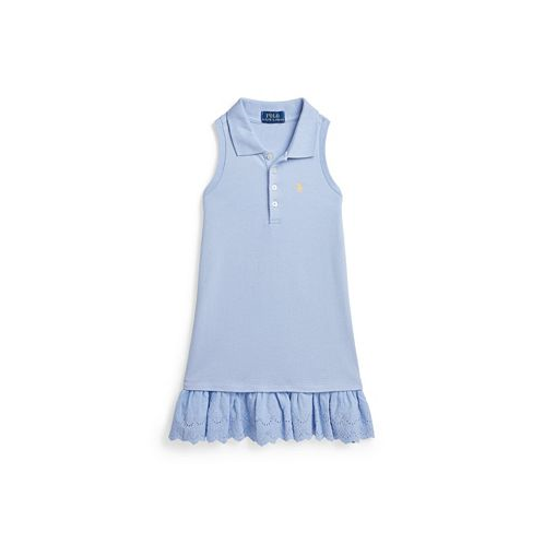 Polo Ralph Lauren Toddler and Little Girls Eyelet-Embroidered Mesh Polo Dress
