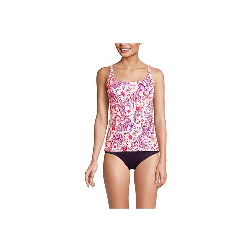 Lands End Womens DD-Cup Square Neck Underwire Tankini Swimsuit Top Adjustable Straps