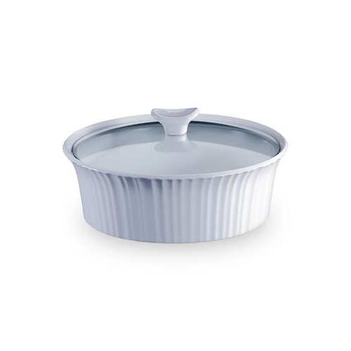 Corningware French White 2.5-Qt. Round Casserole with Glass Lid