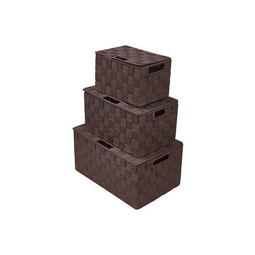 Sorbus Weave Stackable 3-Pc. Basket Set