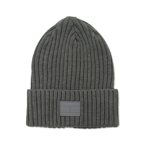 Tommy Hilfiger Mens Ghost Ribbed Knit Beanie Hat