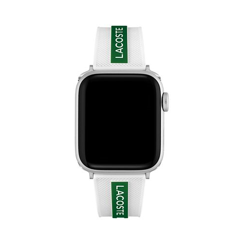 Lacoste Striping White & Green Silicone Strap for Apple Watch 38mm/40mm
